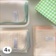 면행주 키친크로스 주방덮개 요루거즈3중, 15번 오렌지테두리, 4개