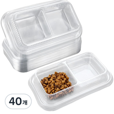 디노파크 일회용 길고양이 물그릇 사료 밥그릇, 40개, 투명