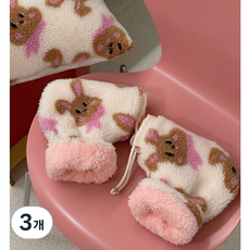 반센트 자전거 킥보드 장갑 핸드워머, 3개, 버니 (핑크)