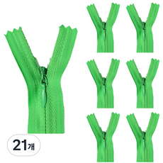 콘솔 지퍼 25cm, 21개, 그린