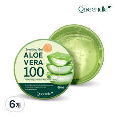퀸들 알로에베라 100 알로에 수딩젤, 300ml, 6개