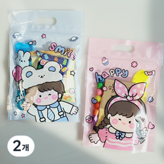 구디백 답례품 포장봉투 50p, 2개, 스마일(여) 50p