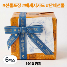 [선물포장/카드증정] 바샤커피 기프트세트 (1910커피) 기업 단체 답례품 생신 선물, 12g, 6박스, 12개입