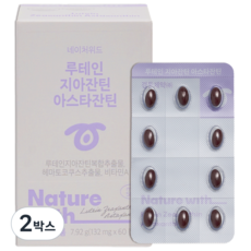 네이처위드 루테인 지아잔틴 아스타잔틴 눈건강 영양제 식약청인증 마리골드꽃 HACCP, 2박스, 60정