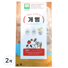 강아지특공대 유기농 강아지 쌀과자 뻥튀기 개뻥, 2개, 65g, 토마토