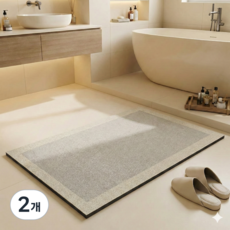 품질 좋고 가심비 뛰어난 / 워셔블 논슬립 규조토 발매트 / 우리집에 꼭 필요한 MUST HAVE 아이템, 2개, G타입