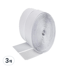 홈 롤타입 찍찍이 테이프, 3개, 화이트2.5cmx100cm