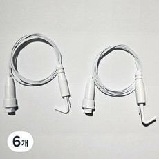 코텍 액자걸이 와이어1M 액자레일용 화이트 2개입, 6개