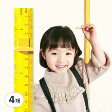 모두스마일 키재기 아기 어린이키 키재기자, 노랑210cm, 4개