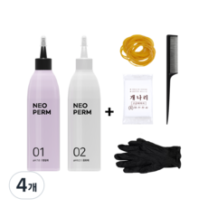 [세트] 마잘 순한 비건 셀프 파마약 네오펌 저자극 비건 펌제 염색모 손상모 최소화, 150ml, 4개
