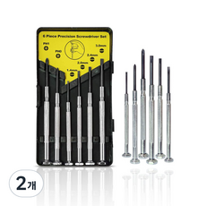 SB 정밀드라이버 세트 6PCS 십자 일자 미니 비트 안경 시계 노트북 나사 공구 소형, 2개