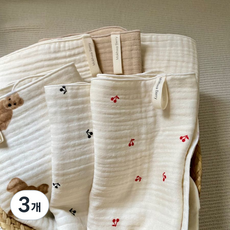 면행주 키친크로스 친환경 주방덮개 요루거즈3중, 3번 레드체리, 3개