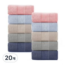 록신 명품 호텔수건 코마사 부드러운 고퀄리티 수건 540GSM 40수 10종세트 호텔 수건 40수, 20개, 혼합