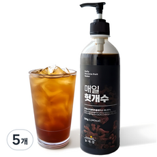 [늘해찬] 매일 국내산 헛개수 진한 헛개차 헛개수원액 엑기스 농축액 진한 원액, 5개, 500g
