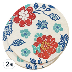 전통 규조토 컵받침 2P 세트 - 국산 티코스터 / 옐로우데이, 2개, 적숙접화