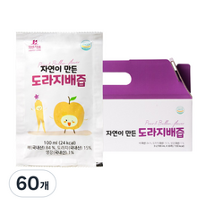 자연식품 자연이 만든 도라지배즙 파우치, 60개, 100ml