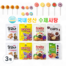 한울식품 인기사탕 막대사탕 과일맛사탕 8종세트, 3개, 410g