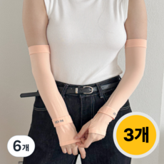 아이디앤 여성 쿨토시 자외선차단 손등커버형, 피치, 6개