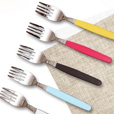 [마호커트러리]아동용 포크, 핑크, 1개