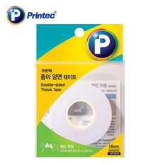 [123142]종이양면테이프(리필/ DP1810 /18mm x 10m/프린텍), 단품, 1개