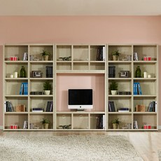 [바보사랑]메이3900 TV오픈형책장 풀세트, 월넛
