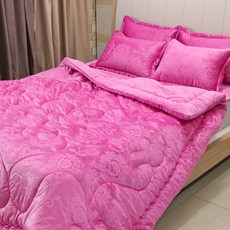 베드앤데코 로즈링 극세사 차렵이불 Q (핑크)