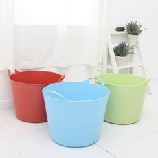 가쯔 파스텔소프트빨래바구니25L3개, 그린, 3개