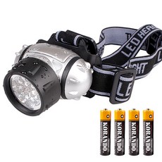 14구 LED 헤드랜턴, (14구헤드랜턴+코란도AAA건전지4알), 1개