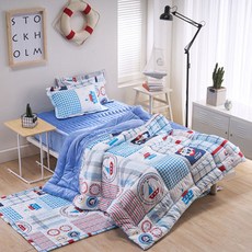 라움베딩 돛단배 아동 극세사 차렵이불S 150x200