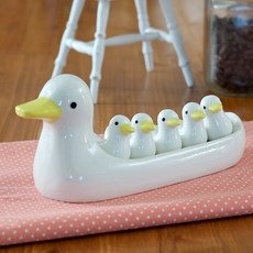 푸코 오리 젓가락받침set, 화이트, 1개