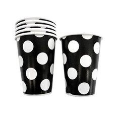 파티용품 파티 컵(종이), 컵(도트)블랙