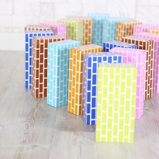 [아하토이] 무지개 파스텔 종이벽돌블럭 70개, 36개월 이상
