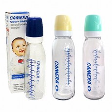 카메라 하인즈 유리젖병 2개입, 3~7개월, 240ml