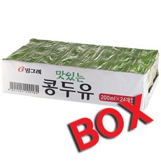 빙그레 맛있는 콩두유, 200ml, 24개