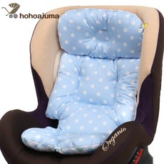 호호아줌마 카시트 유모차 일체형 시트, 블루도트+블루도트 인견, 1개