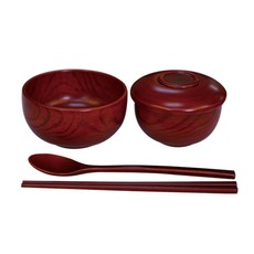 우성공예 물푸레제기 공기세트 + 수저, 1세트, 5p