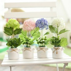 예지플라워 스노우볼 조화밀크화기, 그린, 1개