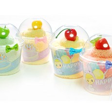 마이크로버) 생일축하머핀케익 극세사 핸디타올, 연두, 1개