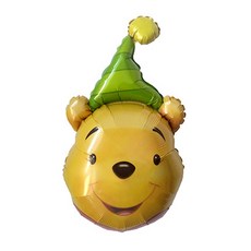 피플스파티 은박 호일풍선_라지쉐잎-푸우파티햇, 1개