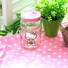 헬로키티 유리병_곰(소/중/대) 양념병 유리 밀폐병, 250ml, 1개