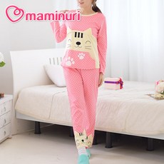 마더라이크 발자국고양이상하세트- 빅사이즈 수유복 임부복 홈웨어 세트