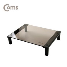 Coms 특수강화유리 모니터 받침대 소형, 소형 (29x21x5cm), 1개