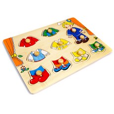 해피타운 15종 원목 꼭지퍼즐, 05.남자아이, 1개