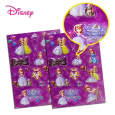 디즈니 소피아 올록볼록 스티커 Sheet 1매, multi, one size