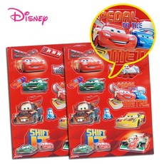 디즈니 카스 올록볼록 스티커 Sheet 1매, multi, one size