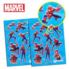 디즈니 스파이더맨 올록볼록 스티커 Sheet 1매, multi, one size