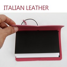 DS-LN 이탈리안 베지터블 천연가죽 수제 노트커버, 레드