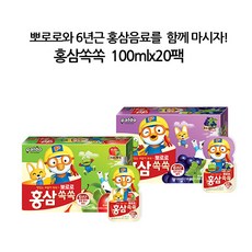 홍삼음료 팔도 홍삼쏙쏙 20팩 포도블루베리+사과매실, 100ml, 20개