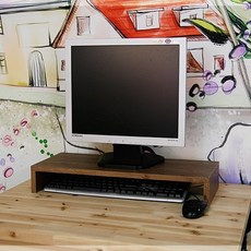 하우디가구 튼튼한 모니터받침대 모음 1단15T모니터, 2단15T모니터-엔틱옹이