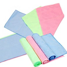 국산 초극세사 스포츠타올(20x100cm)/ 왕관무늬 타월, 그린, 1개